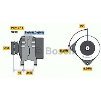 Bosch 0986041000 Premium Alternator 4100 120 A 14 V