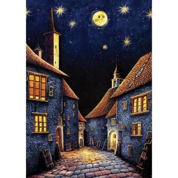 Art Puzzle Mittelalterliches Wirtshaus Nacht 500 Teile Puzzle