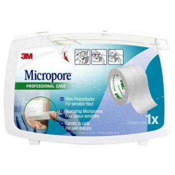 3M Micropore Vlies-Fixierpflaster für sensible Haut 2,5 cm x 5 m