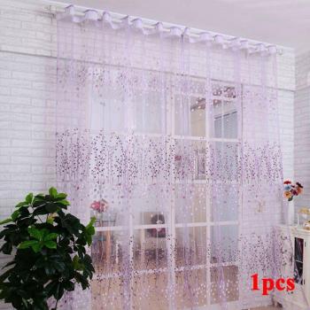 Gasa Estampada Floral: Cortina de Sala y Habitaciones Infantiles