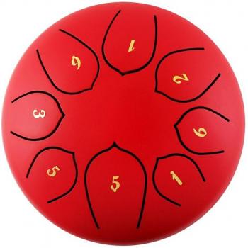 6-Inch 8-Tone Steel Tongue Drum with Mallets and Storage Bag SCI88