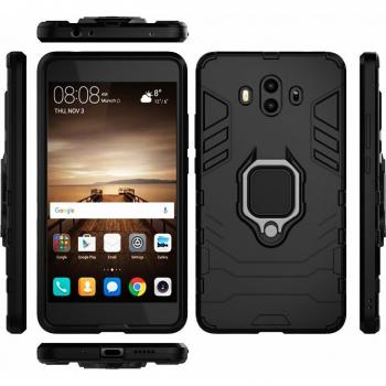 Étui en silicone et PC avec support anneau pour Huawei Mate 10