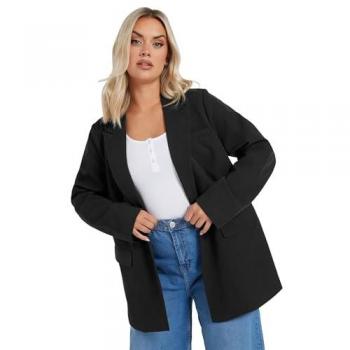 Black Women's Long Sleeve Suit Jacket