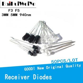 50PCS Infrared LED and Diode Kit for Arduino - 940nm Emitter (3MM & 5MM)