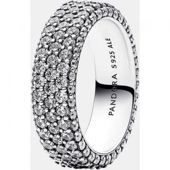 PANDORA - Anillo en plata de ley Fila Triple en Pavé