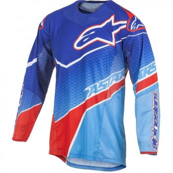 Camiseta De Mx Alpinestars 2017 Tech Venom Azul-Cyan-Rojo