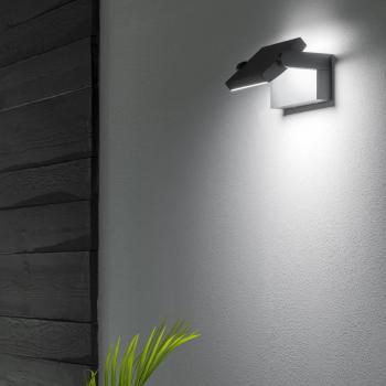 Ideallux Ideal Lux Applique da esterno Swipe antracite, metallo 3.000 K