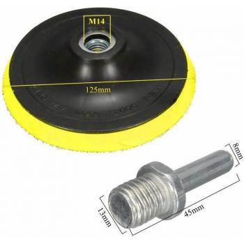 M14 Gewindebohrer Set Kunststoff Gummi für Akkuschrauber mit Winkelaufsatz und Sicherungs-Pad, 8mm Ersatzschaft