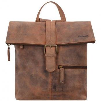 Montenegro 30 cm Brown Leather Backpack by Greenland Nature
