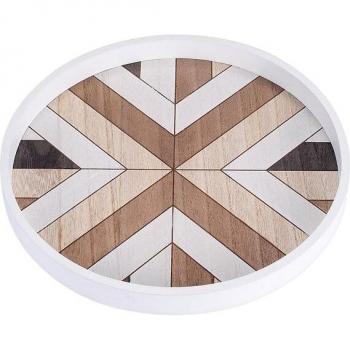 Plateau de service en bois pour desserts
