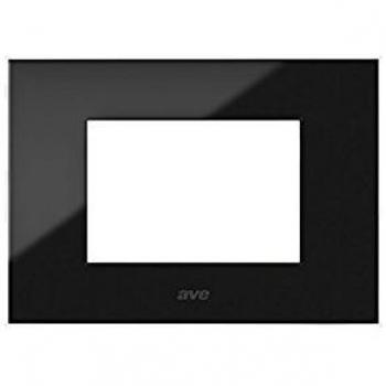 AVE Modulabdeckung YOUNG44 7 Einheiten Schwarz ABS