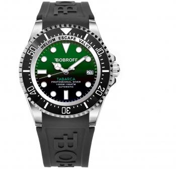 Bobroff BF‑0002BFSTN Wristwatch – Silver / Black / Green – Unisex – One Size