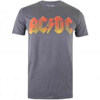 AC/DC Herren T-Shirt Gradient Logo Grau