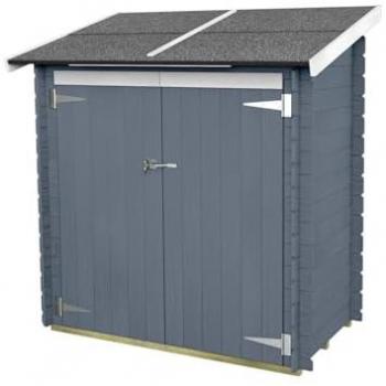 Abri de jardin en bois traité Ambrogio - 155 x 85 x 165 cm