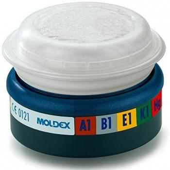 Maschera respiratoria Moldex EasyLock con filtro A1B1E1K1Hg P3 RD (organico)