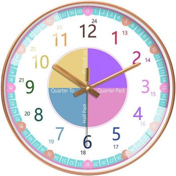 Reloj Aulas 12 Pulgadas para Aprender la Hora
