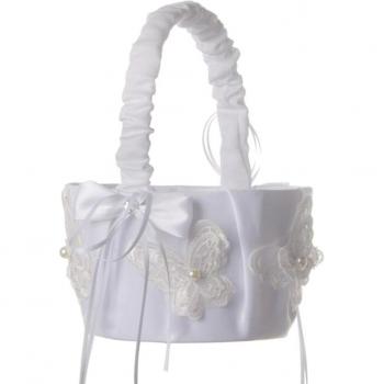 Wedding Flower Girl Basket with Bow