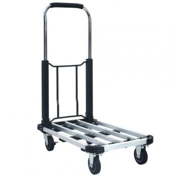 Foldable Transport Trolley 150 kg Aluminium Silver