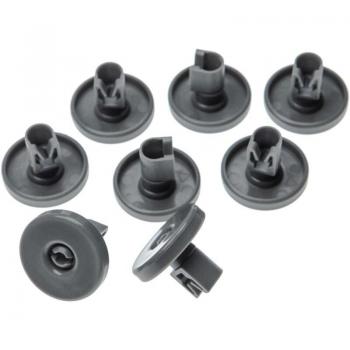 VHBW 8x Lower Dishwasher Basket Wheel Compatible with Electrolux Models DA6153/DE6554/DE6754/DE6855/DE6954 - 40mm