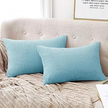 Deconovo Set of 2 Corduroy Cushion Covers 30cm x 50cm