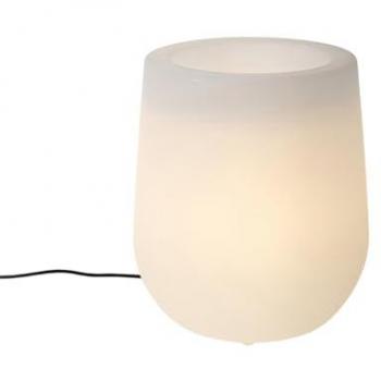Lámpara de pie exterior inteligente con maceta blanca IP44 y WiFi A60 - Flowerpot