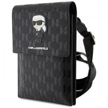 Torebka Karl Lagerfeld Ikonik in Saffiano Nero