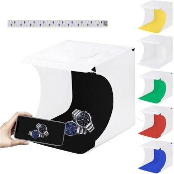 Panel de luz LED para fotografía 20cm con 6 colores de fondo
