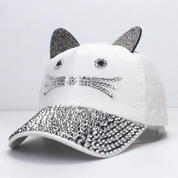 Gorra de Béisbol Gatuna Brillante