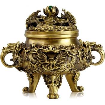 Pure Copper Incense Burner for Buddhist Temple