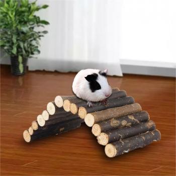 Jouet en bois pour hamsters et cochons d'Inde