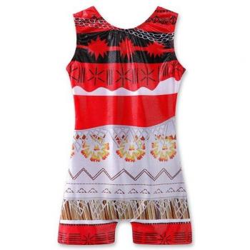 Red Sleeveless Ballet Dance Leotard for Children