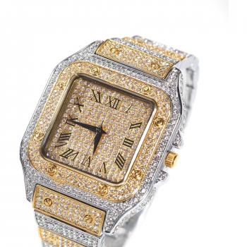 UWIN Luxury Rhinestone Quartz Watch for Men
