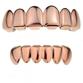 Ensemble de dents Hip Hop Grillz – Rose Doré