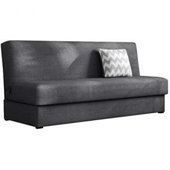 Sofa-lit Columbus 119 avec rangement gris 175x80x80cm