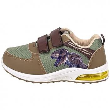 Barnskor med LED Jurassic Park Velcro Grön
