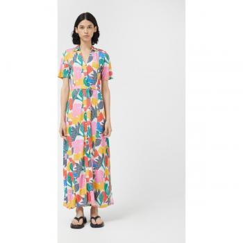 Estampado Camisero Largo Multicolor
