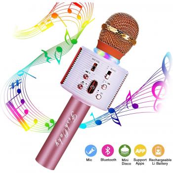 KTV Microfono Karaoke Bambini con Altoparlante e Funzione Eco