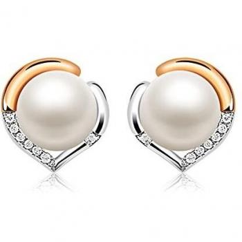RoseGold Glow Pearl Earrings