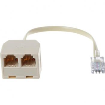Diviseur RJ11 6P4C – Splitter téléphone 1xMâle, 2xFemelle