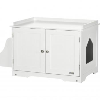 Meuble cache litière PawHut design moderne