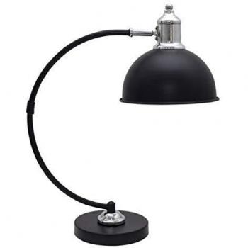 Lujan Flexo 1xe27 Lampe de bureau Noir Brillant