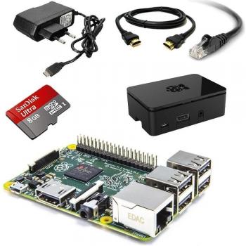 Raspberry Pi Modelo B - Placa base (ARM Cortex-A7, 1 GB RAM, 4 x USB, HDMI, 40 pines GPIO) - Kit de inicio incluido