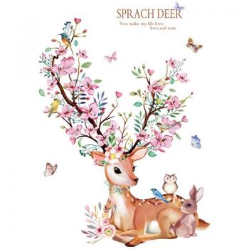 DIY Cartoon Deer Wall Decals for Baby Bedrooms