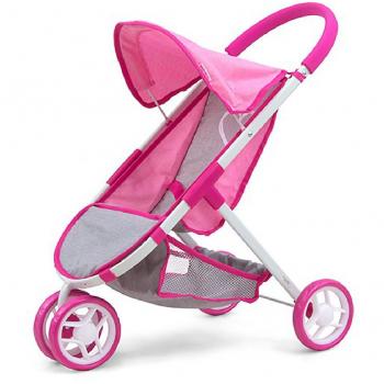 Milly Mally Susie Prestige – Poussette pour poupée 63 cm (rose/gris)