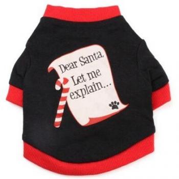 Chemise festive Dear Santa pour animaux