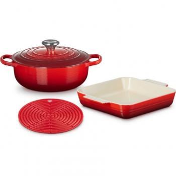Le Creuset Set Iniziale Tegame Pirofila Sottopentola in Silicone