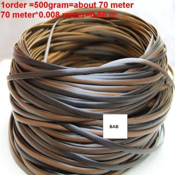 Coffee Gradient Synthetic Rattan Weaving Material