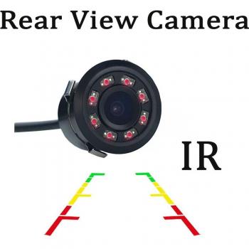 Universal Waterproof HD Car Rear View Backup Camera with 8 Infrared Night Vision and 8 LED Front Assist