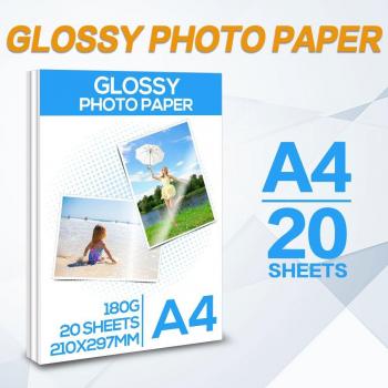 Papier photo autocollant A4 mat et brillant, 10/20 feuilles pour imprimante à jet d'encre