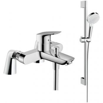 Hansgrohe Pack mitigeur bain douche Logis + ensemble de douche Crometta chromé